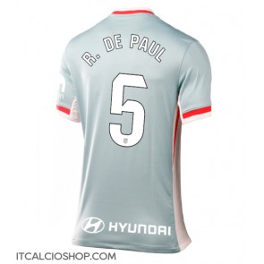 Atletico Madrid Rodrigo De Paul #5 Seconda Maglia Femmina 2024-25 Manica Corta